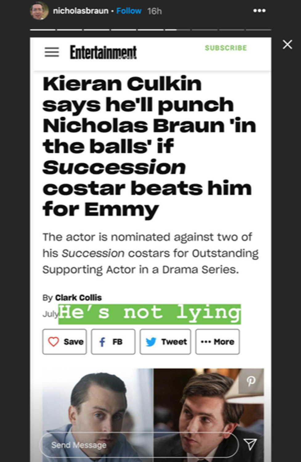 Nicolas Braun on Stories