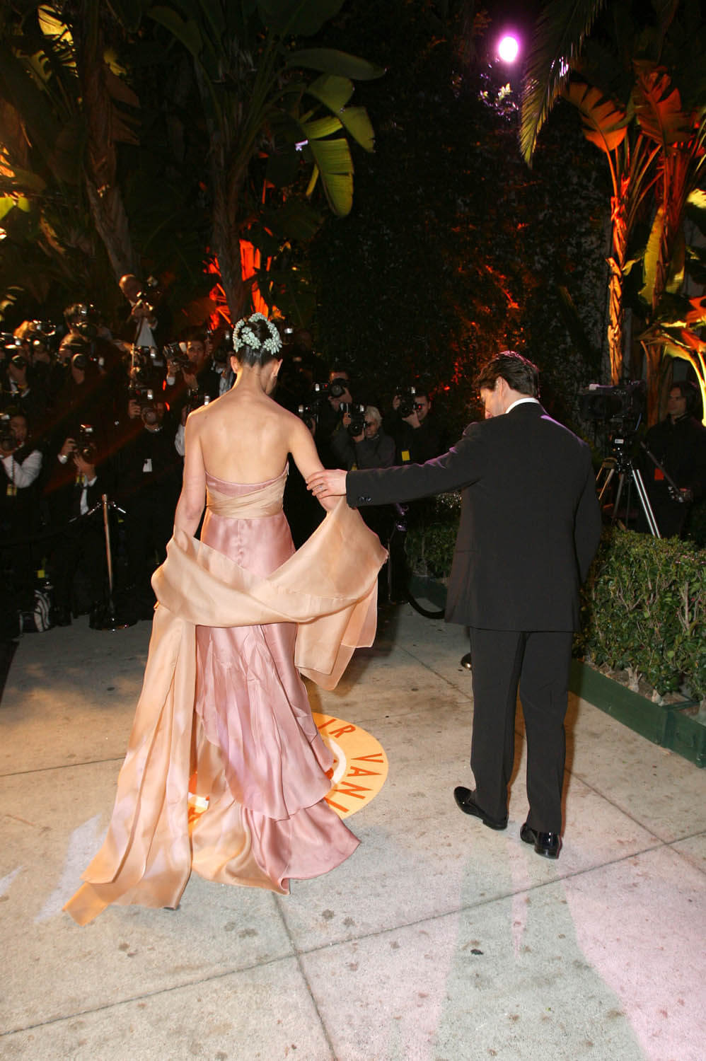 Katie Holmes and Tom Cruise during 2007 Vanity Fair Oscar Party