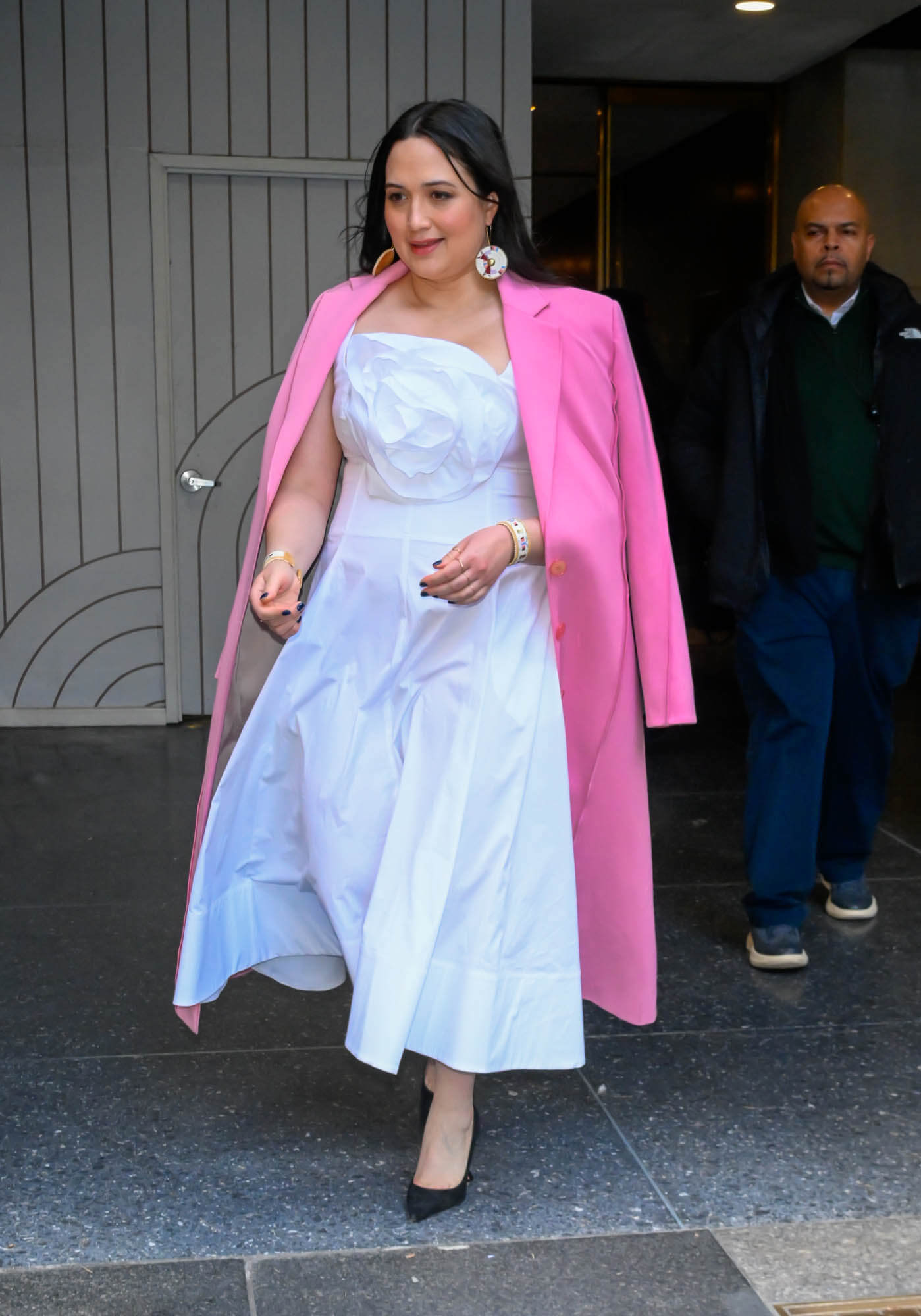 Lily Gladstone is seen outside "Today" on January 11, 2024 in New York City