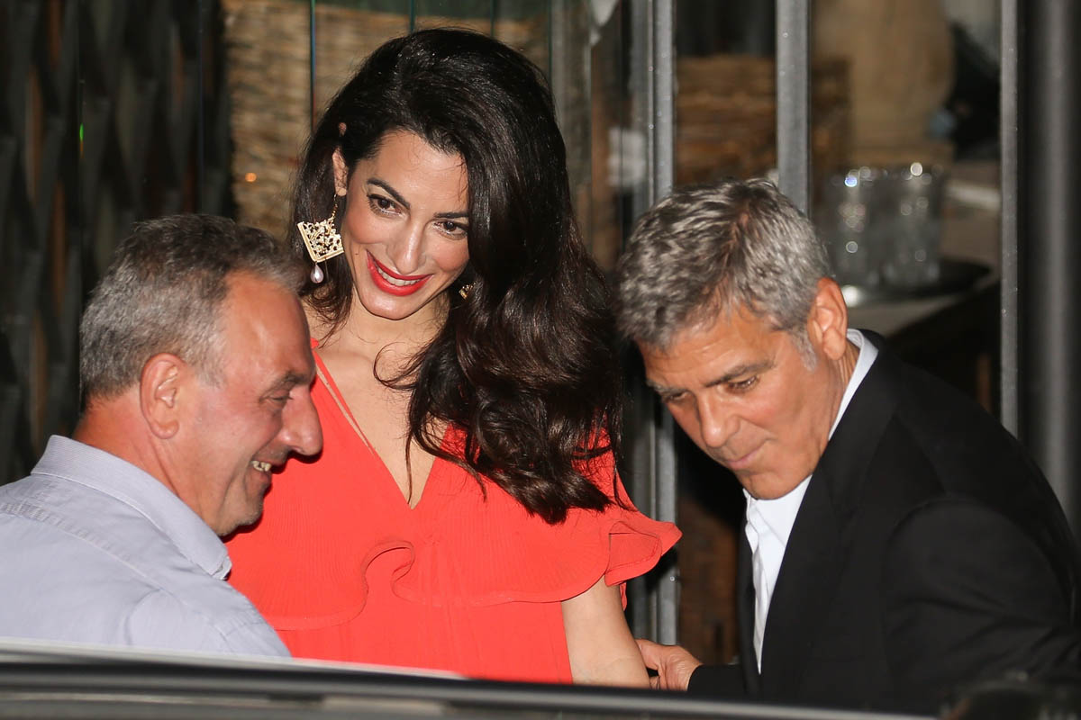 The Clooneys’ presidential weekend