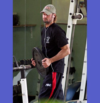 Josh Holloway at the gym