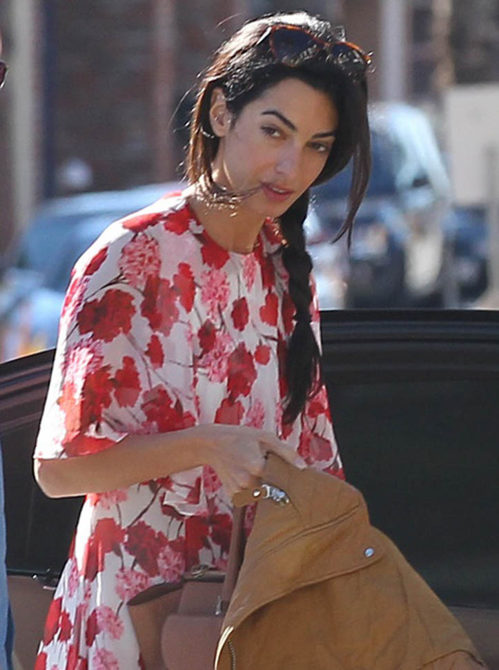 The Clooneys running errands