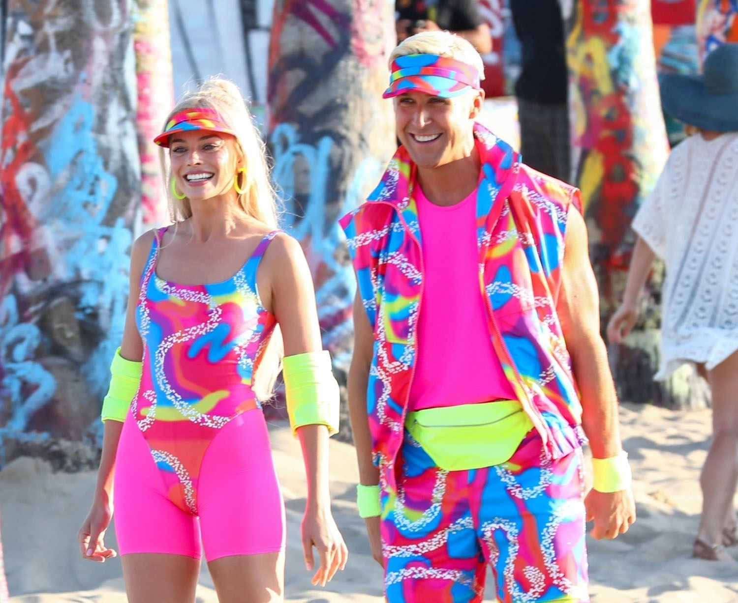 Margot, Ryan, and Will: More Barbie Rollerblading