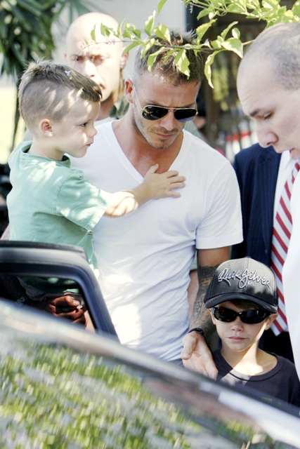 Cruz and Becks matching haircuts