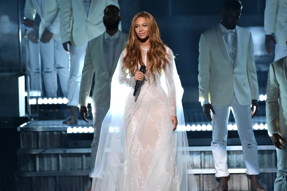 Beyonce married herself at the Grammys