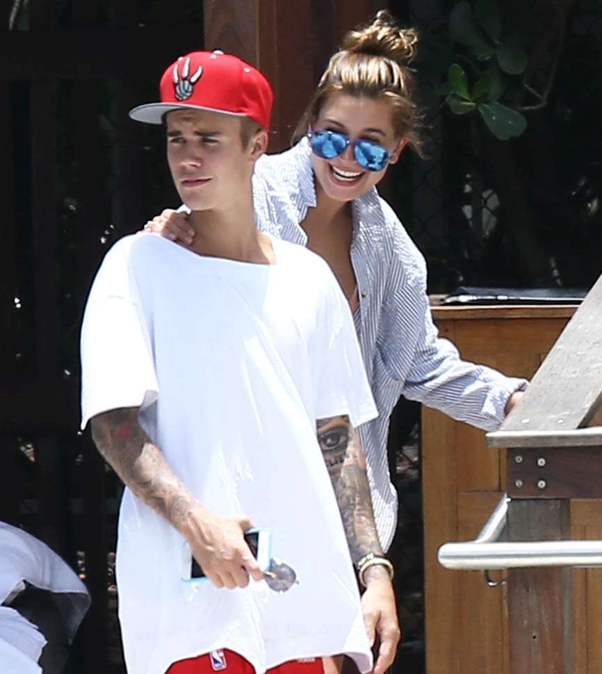 JB & Hailey Baldwin in Miami