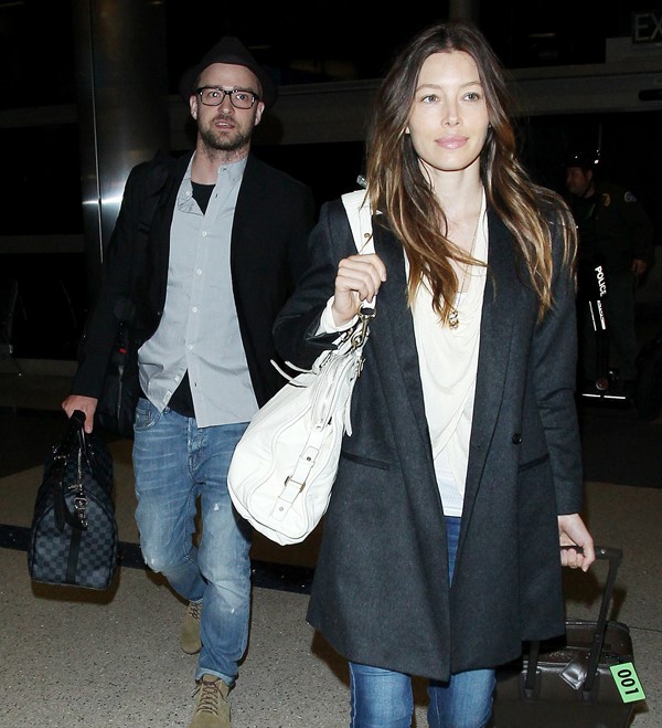 The Timberlakes head to London after holiday