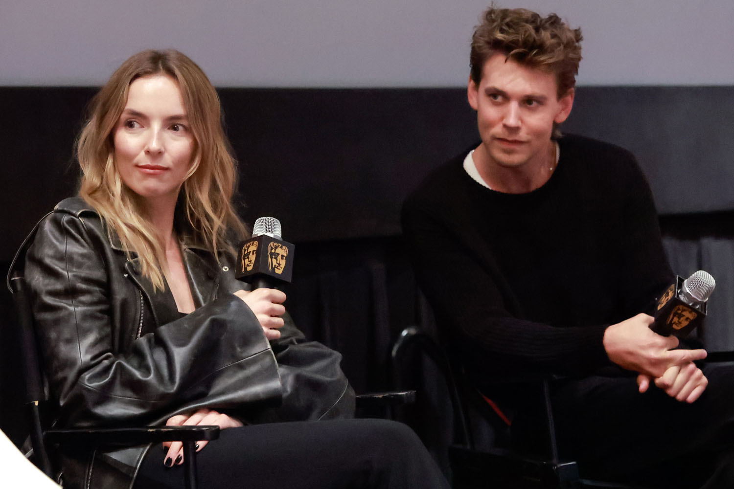 Austin Butler, Jodie Comer, and Tom Hardy in The Bikeriders