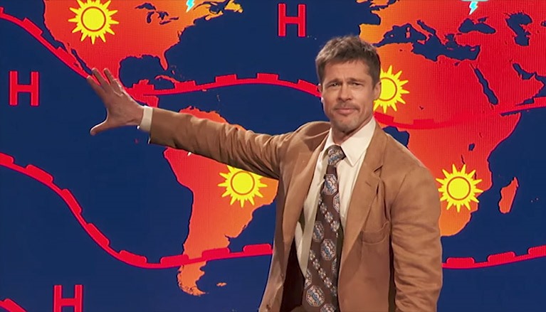 Brad Pitt on the weather