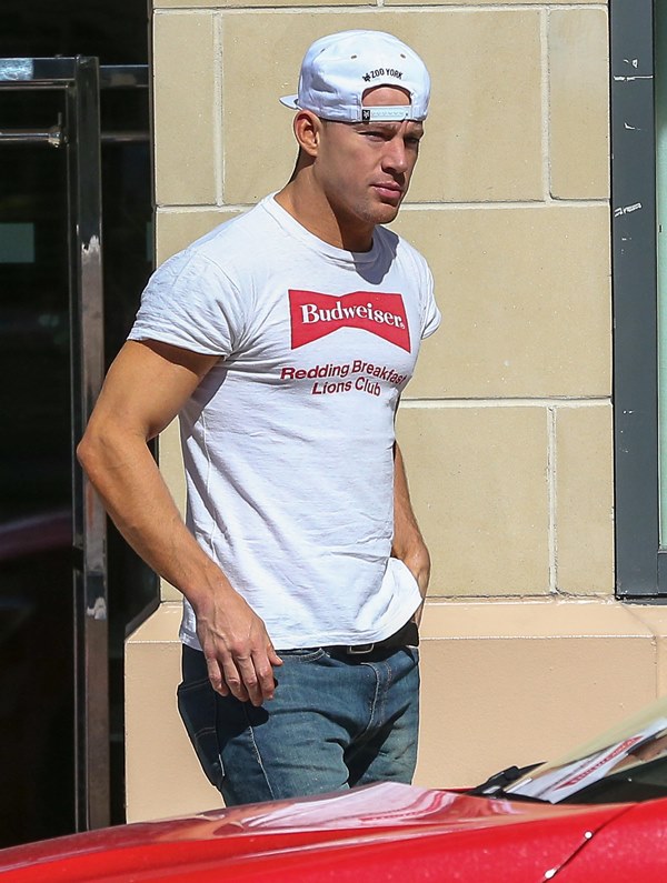 Channing Tatum in a t-shirt and jeans
