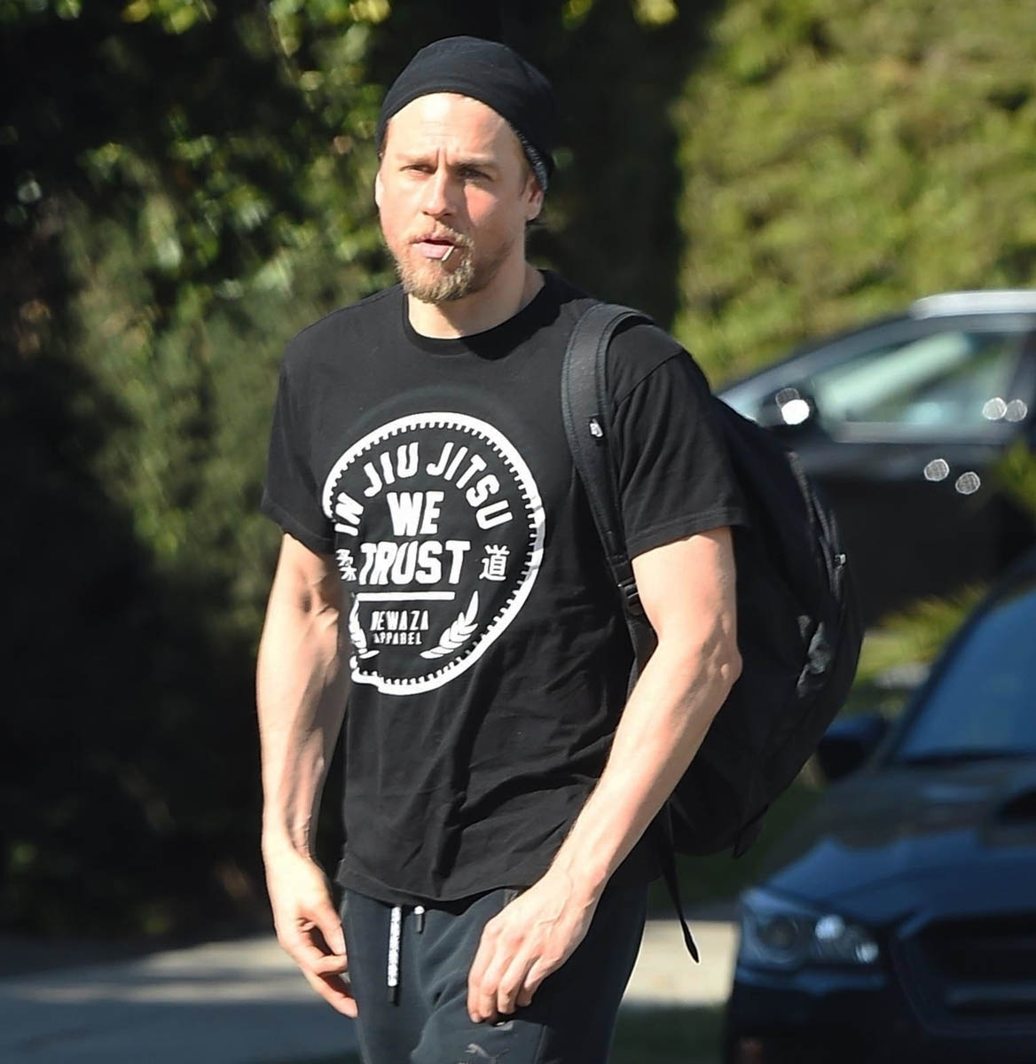 Charlie Hunnam in sweatpants