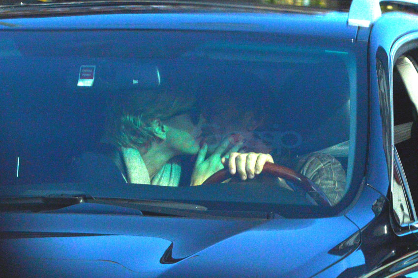 At the nail bar and kisses in the car