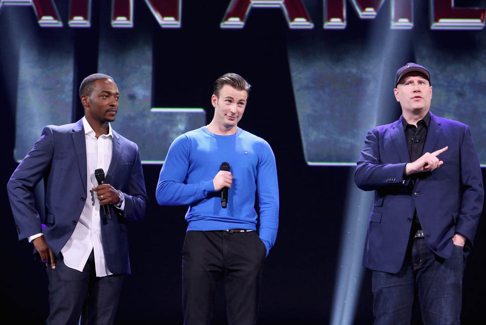 Chris Evans wears tight sweater for Civil War at D23