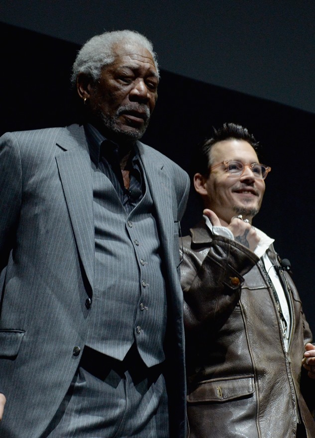 Photo Assumption: Morgan Freeman with Johnny Depp
