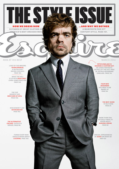 Peter Dinklage covers Esquire