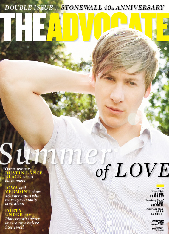 Dustin Lance Black – The Advocate cover