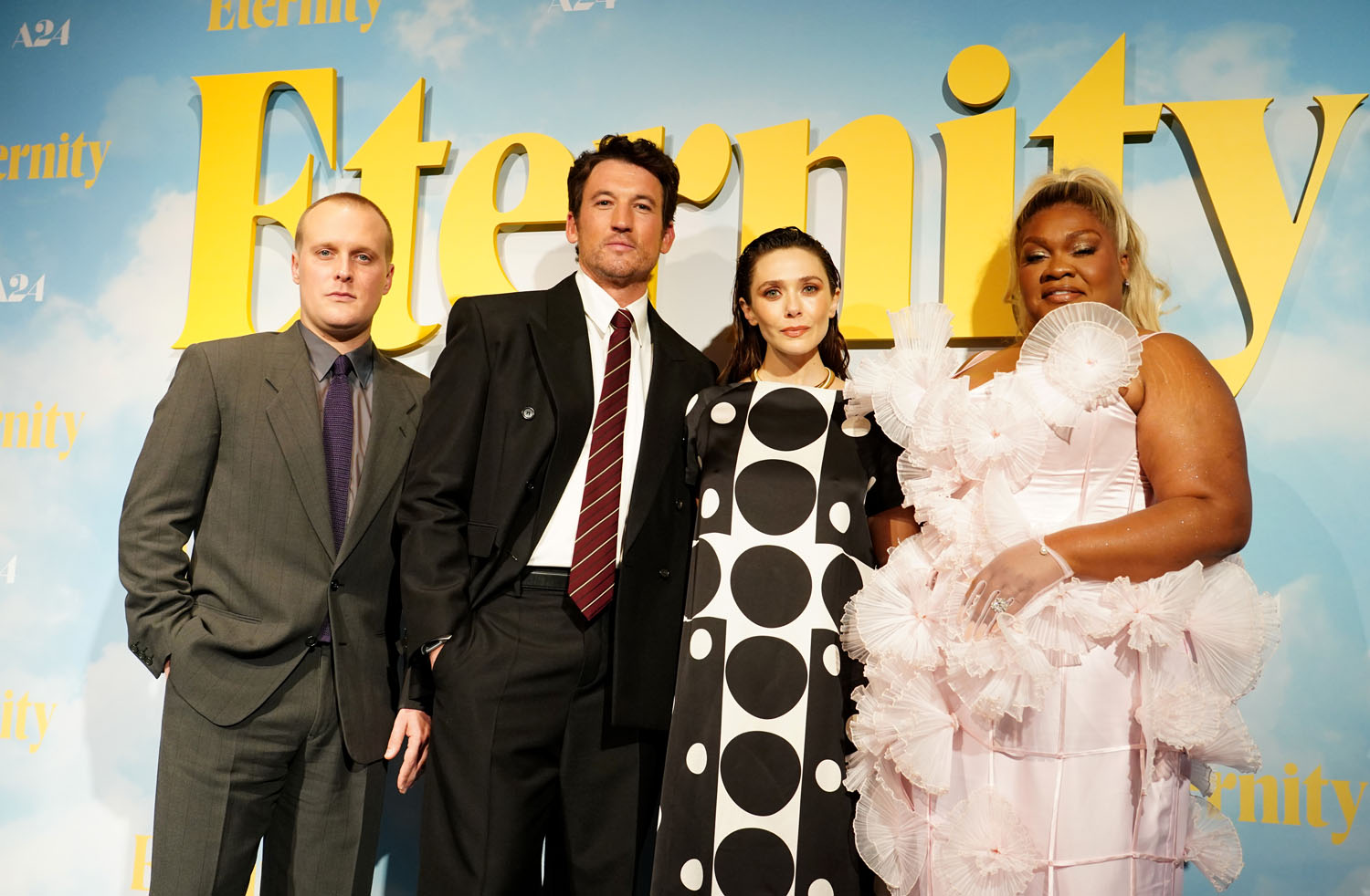 Elizabeth Olsen, Miles Teller, and Callum Turner in Eternity