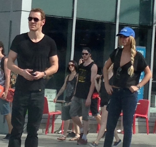 Why is Michael Fassbender yelling at the blonde?