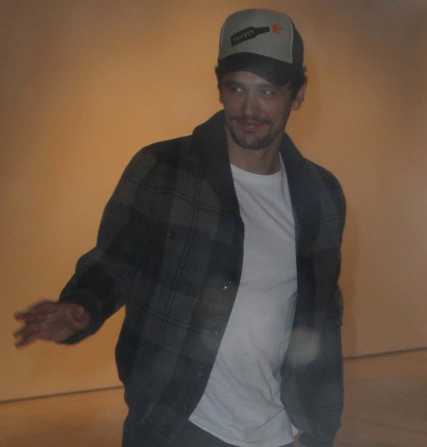 James Franco on a plane