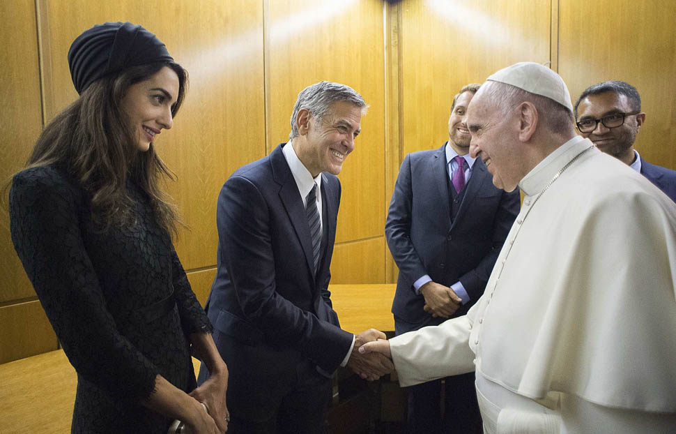 George & Amal’s weekend with the Pope