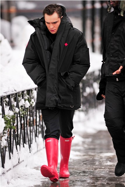 Rainbow rubber boots