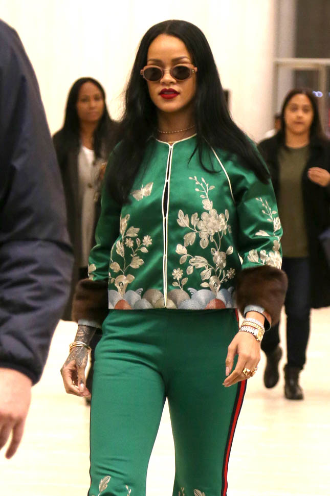 Rihanna’s green tracksuit