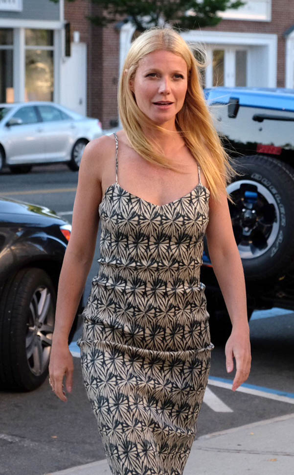 Gwyneth & Chris: movie night in the Hamptons