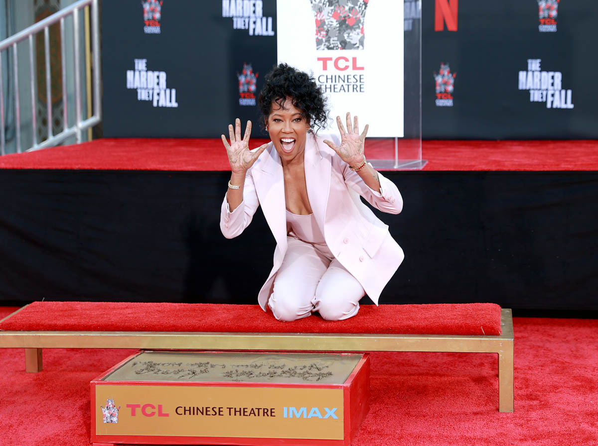 Jonathan Majors, Regina King, and Idris Elba in The Harder They Fall