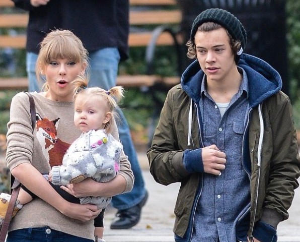 Taylor, Harry, a baby, and Conor Kennedy