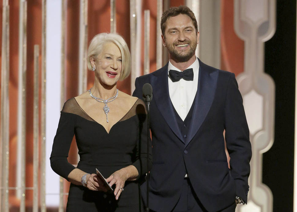 Helen Mirren didn’t need Gerard Butler at the Globes