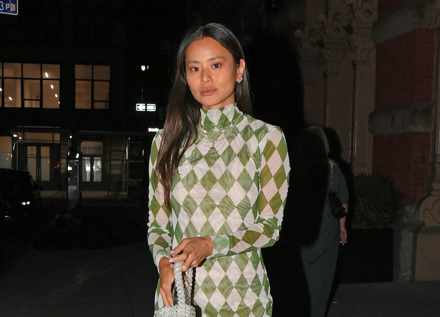 Jamie Chung’s sheer dress