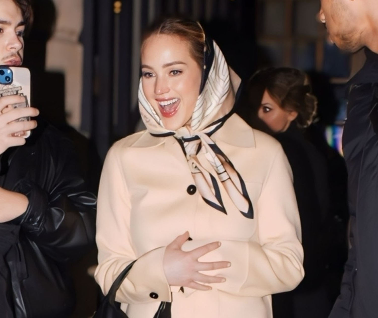 JLaw’s matron scarf
