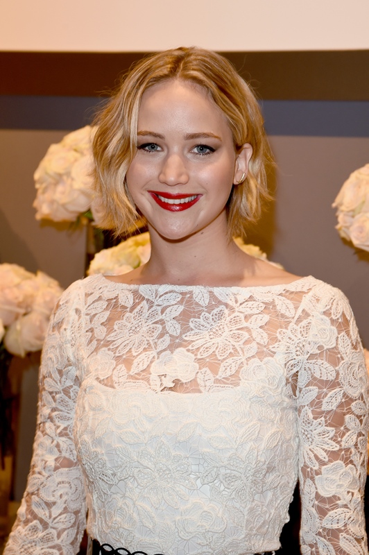 Jennifer Lawrence in Oscar white