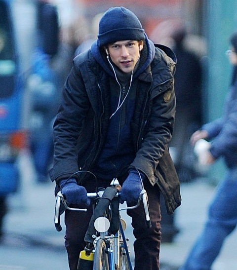 Jesse rides his bike