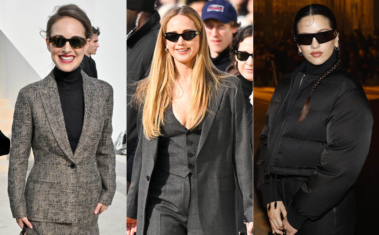 Natalie, Jennifer, and Rosalía at Dior