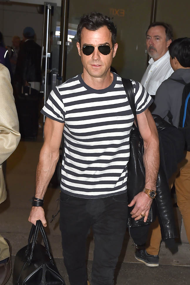 Justin Theroux’s short sleeves
