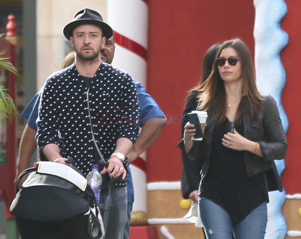 JT pushes the stroller