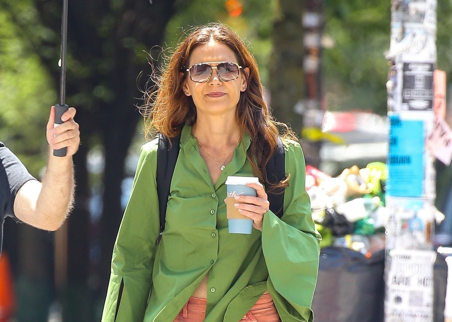 Katie Holmes at work