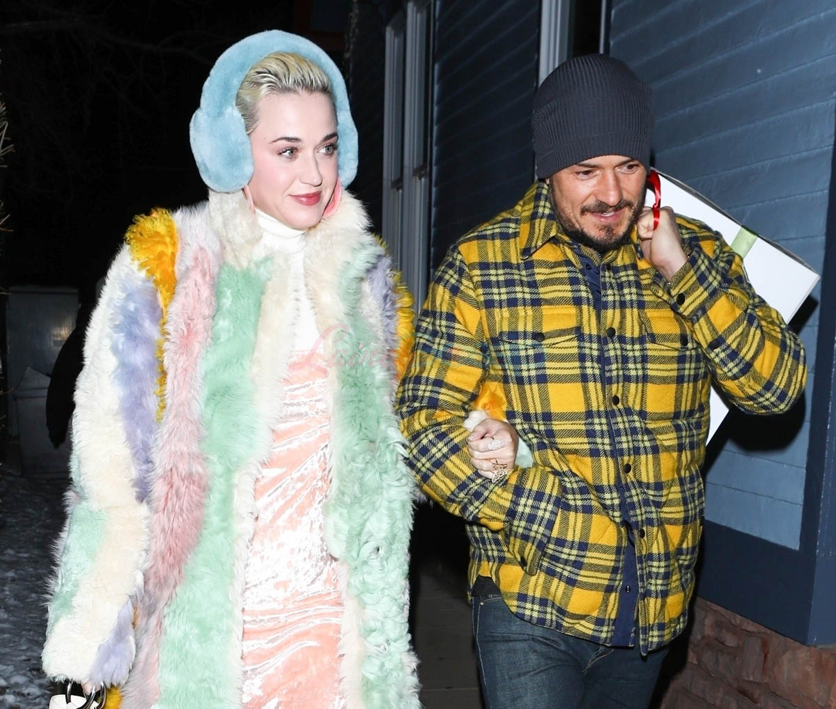 Katy and Orlando’s Aspen fashion