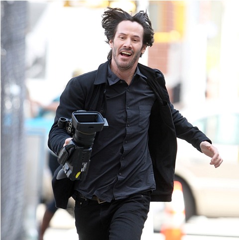 Happy Keanu running
