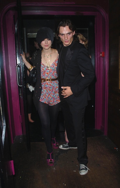 Keira:her man, her pout, and his pointy cheekbones