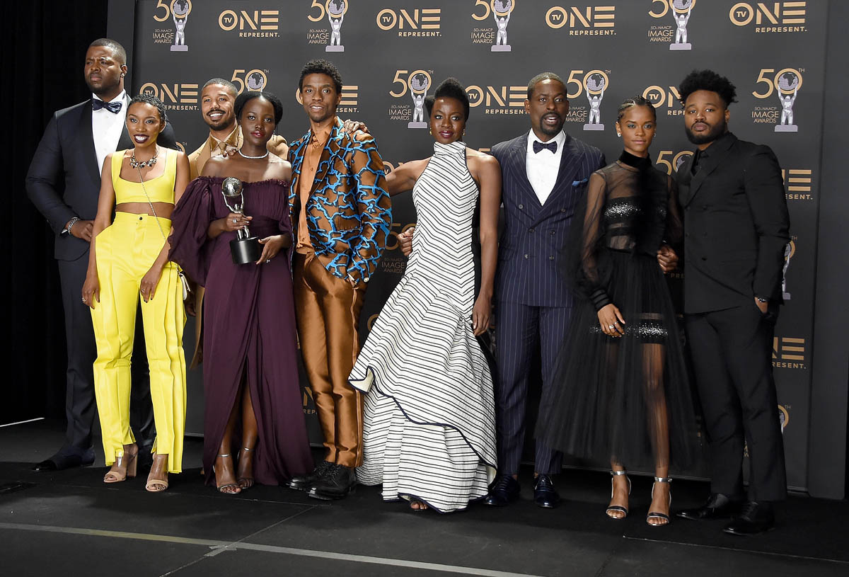 Michael B Jordan wins the carpet and Black Panther wins everything