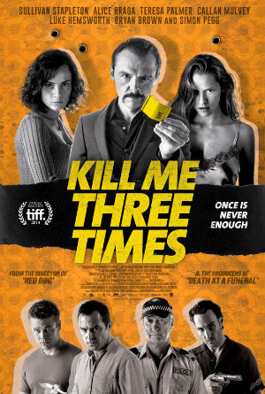 Simon Pegg and the Lesser Lesser Hemsworth in Kill Me Three Times