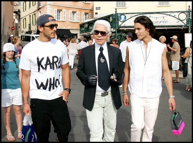 Karl: surrounded by young hotness