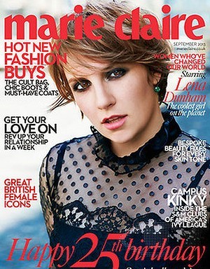 Lena Dunham covers Marie Claire UK
