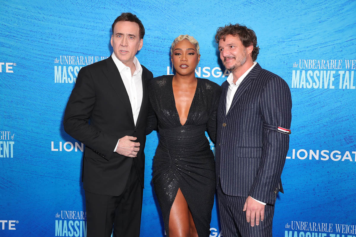 Nicolas Cage and Pedro Pascal in Massive Talent