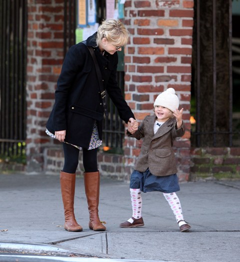 Flat boots and pompom hats!