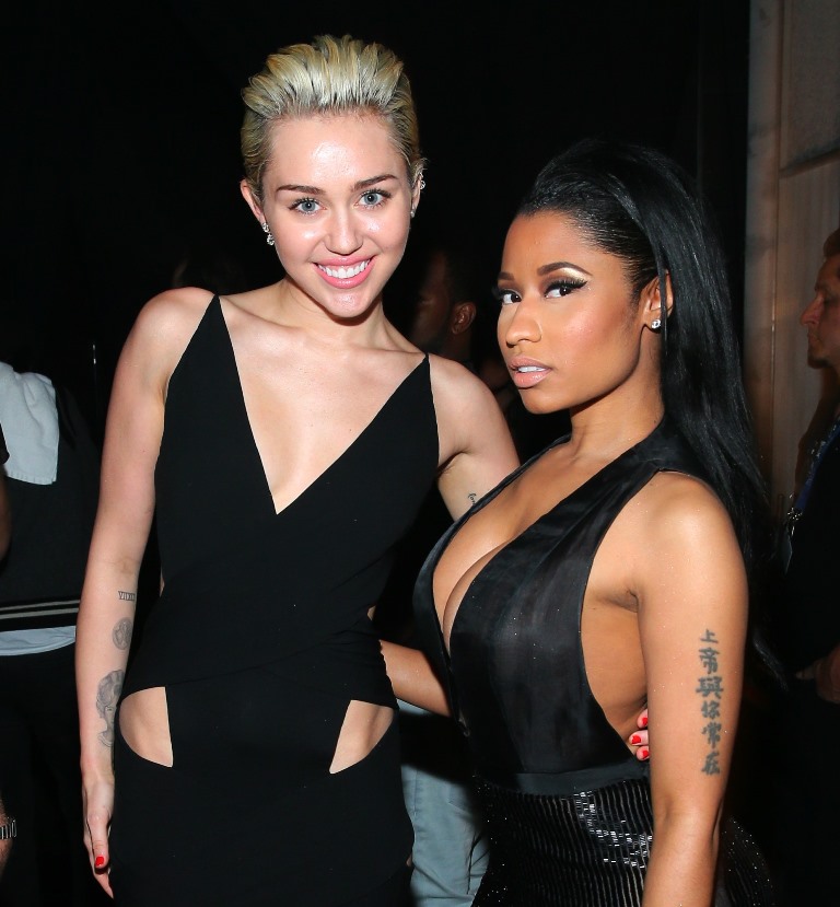 Miley raps about Nicki