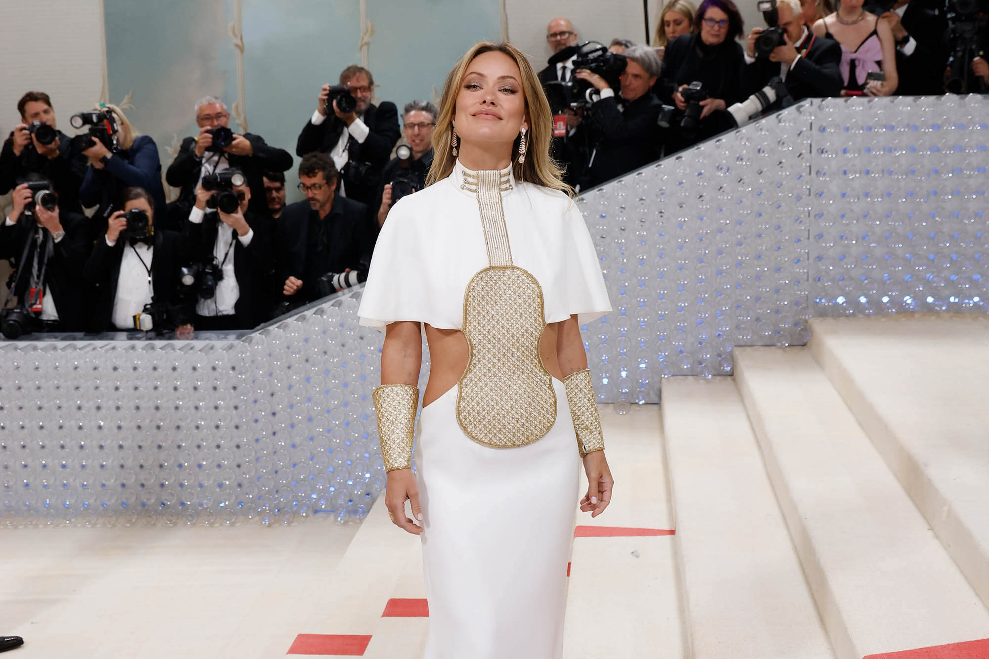 Met Gala Violins and Strands of Pearls