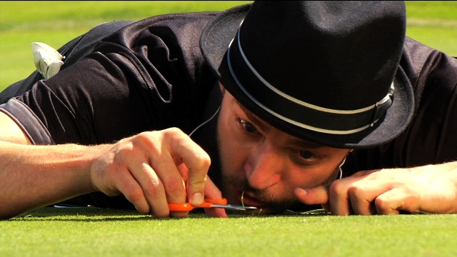 Pipsqueak mows the lawn